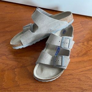 Birkenstock Arizona Soft Footbed Sandal in Dove Gray